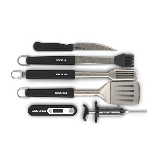 Pit Boss 6 Piece Barbecue Toolset with Case