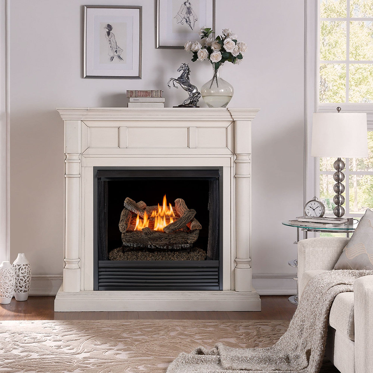 Monessen - Mountain Oak 30" Gas Log Set for Lumonessen Vent-Free Burner | MTNOK-30