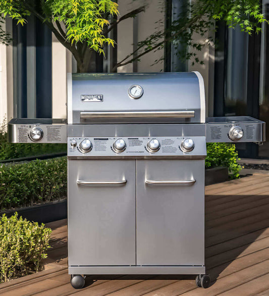 Monument Classic 4 Burner | Stainless Steel Infrared Propane Gas Grill - 24367