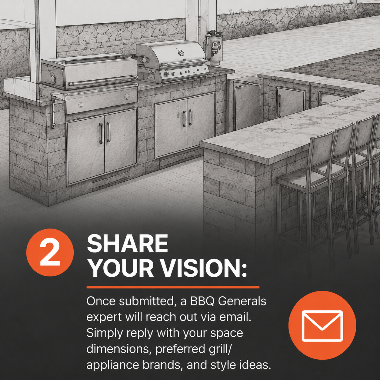 Custom Outdoor Kitchen 3D Design Service (100% Free)