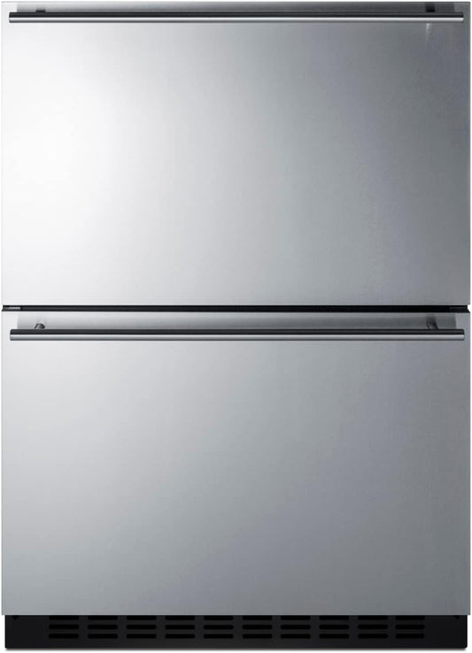 Summit Outdoor 24 Inch Wide 3.32 Cu. Ft. Refrigerator Drawers with Freezer and ADA Design - ADRD25OS