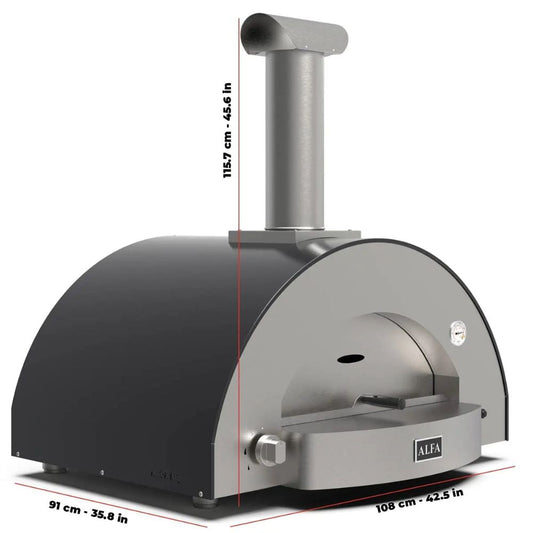 Alfa Classico 4 Pizze Grey Gas Pizza Oven