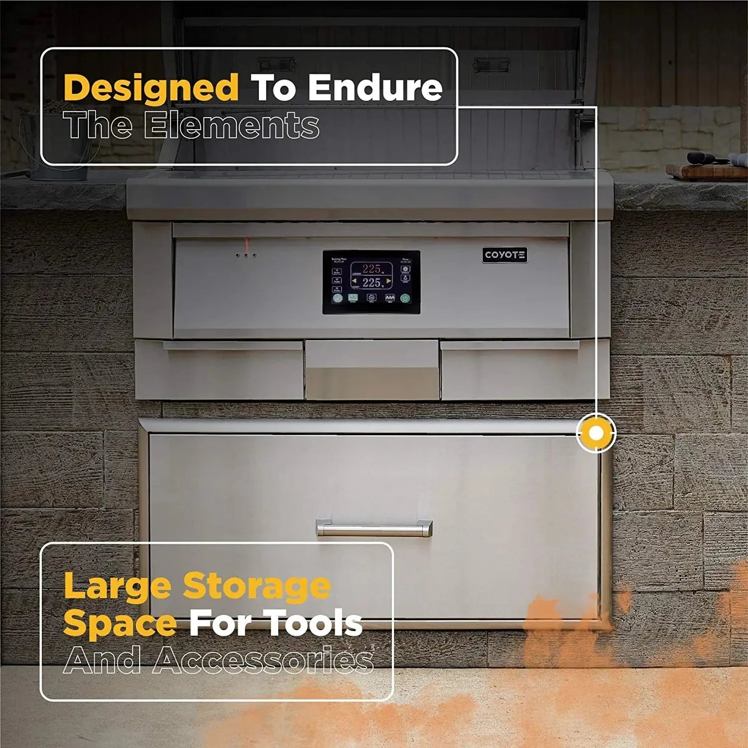 Coyote 28" Single Sealed Storage Drawer - C3-SSD28