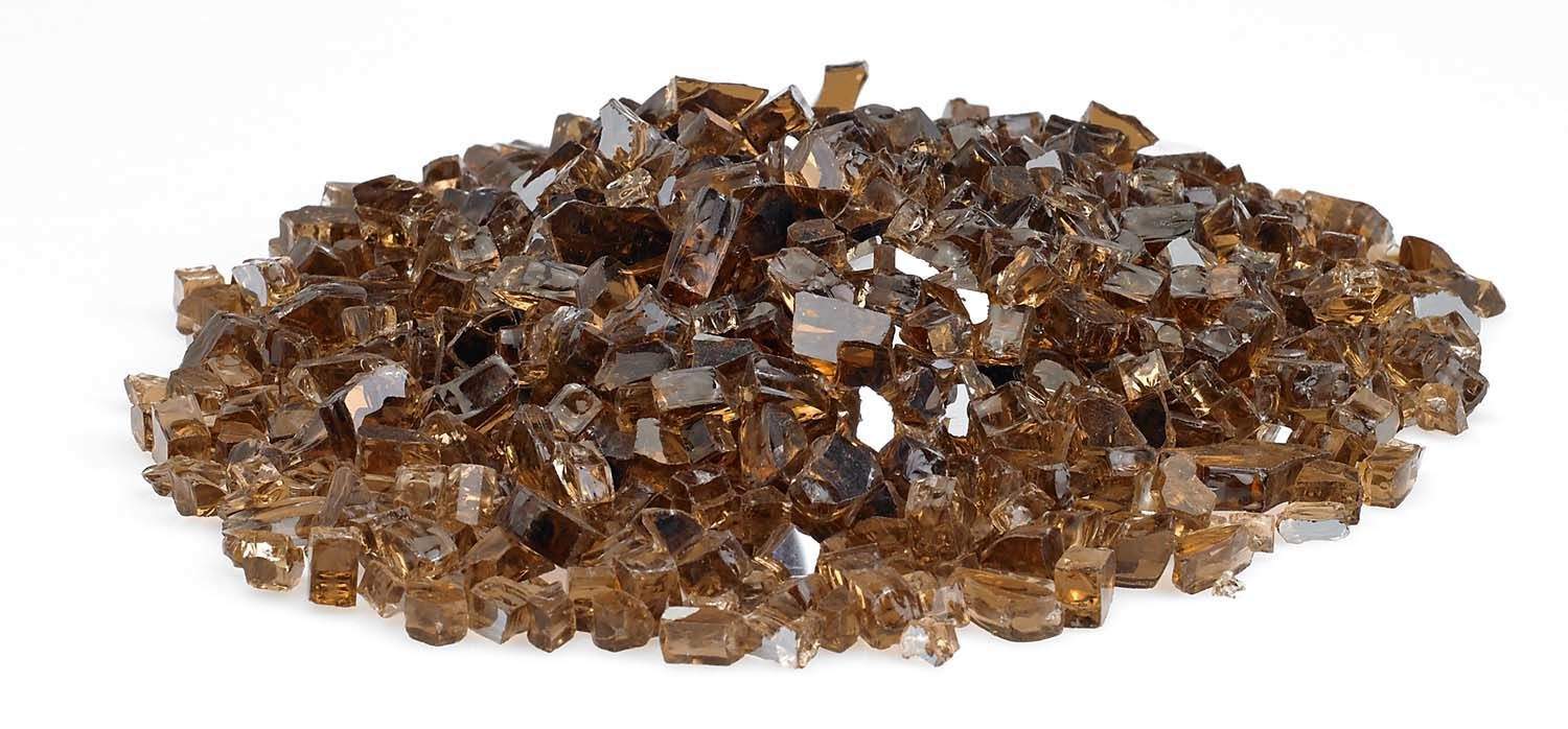 American Fire Glass 1/4-Inch Premium Fire Glass, 10-Pounds, Copper Reflective