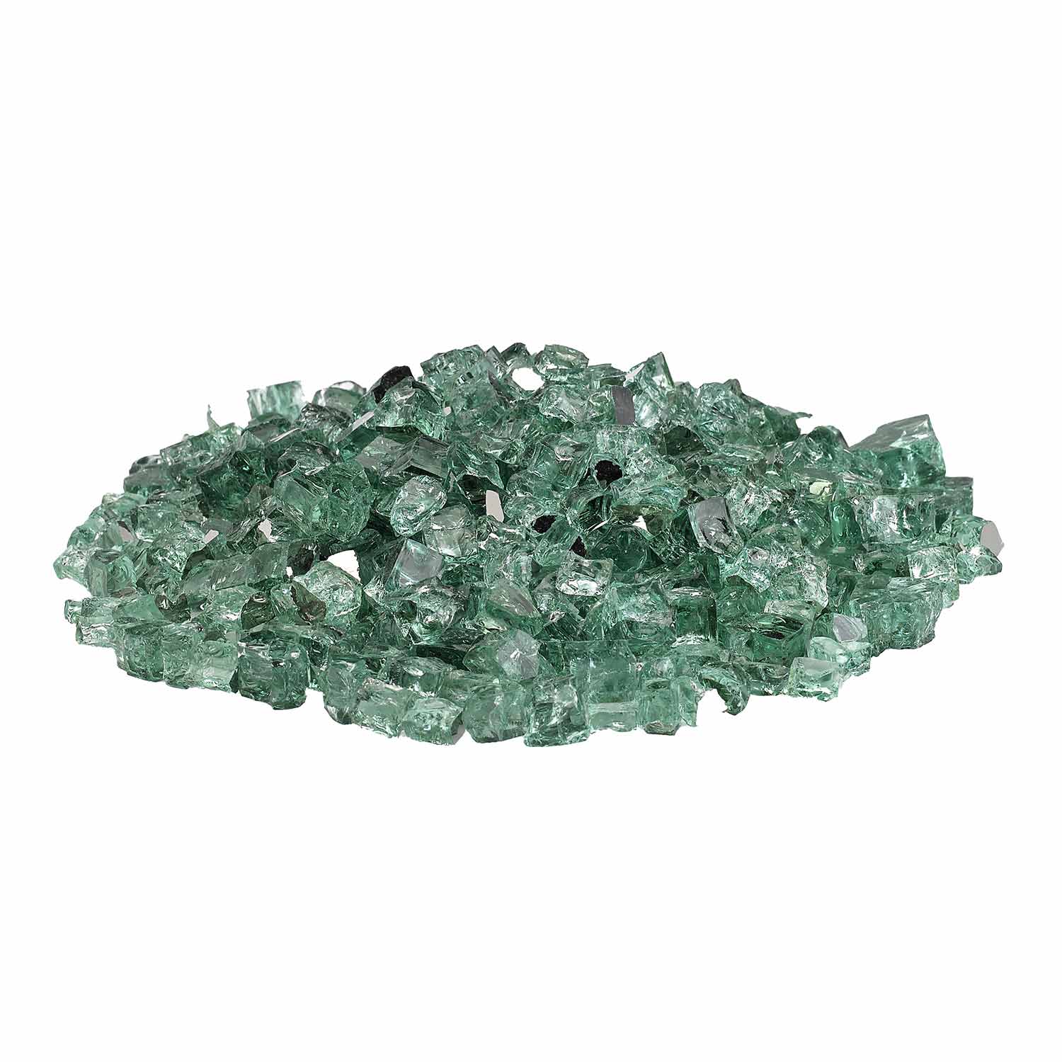American Fire Glass 1/2-Inch Premium Fire Glass, 10-Pounds, Evergreen Reflective