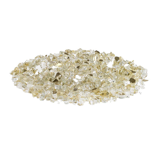 American Fire Glass 1/4-Inch Premium Fire Glass, 10-Pounds, Gold Reflective