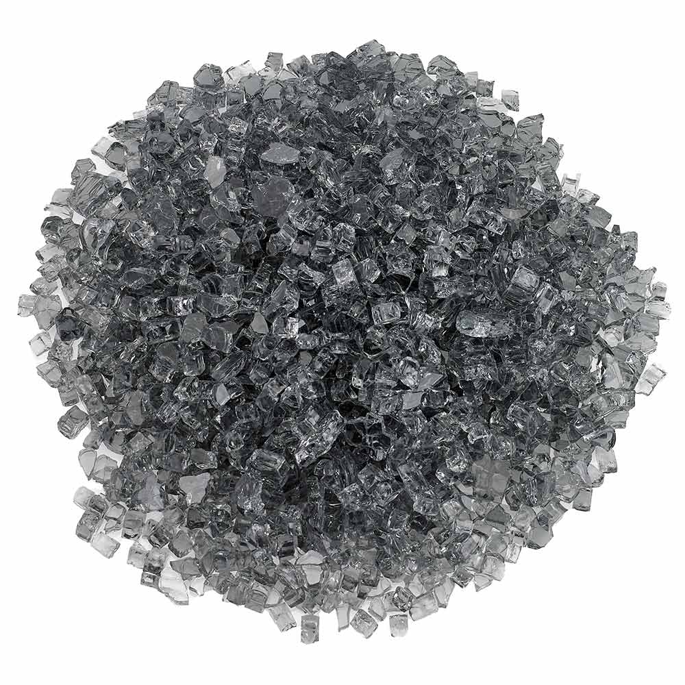 American Fire Glass 1/4-Inch Classic Fire Glass, 10-Pounds, Grey