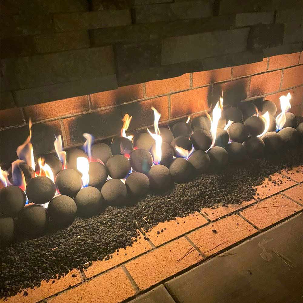 American Fire Glass Lite Stone Balls, 6 Stone Set