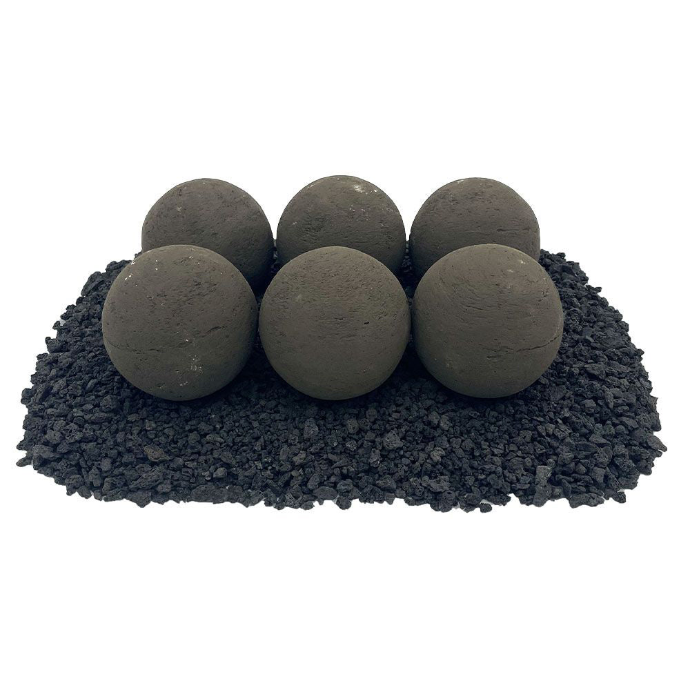 American Fire Glass Lite Stone Balls, 6 Stone Set
