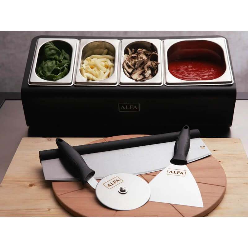 Alfa Forni Topping Station 4 Trays With Lids