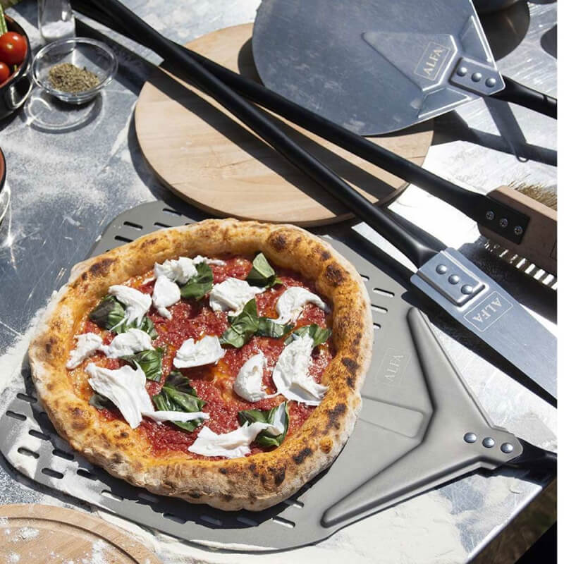 Alfa 48-Inch 3 Piece Medium Pizza Peel Kit