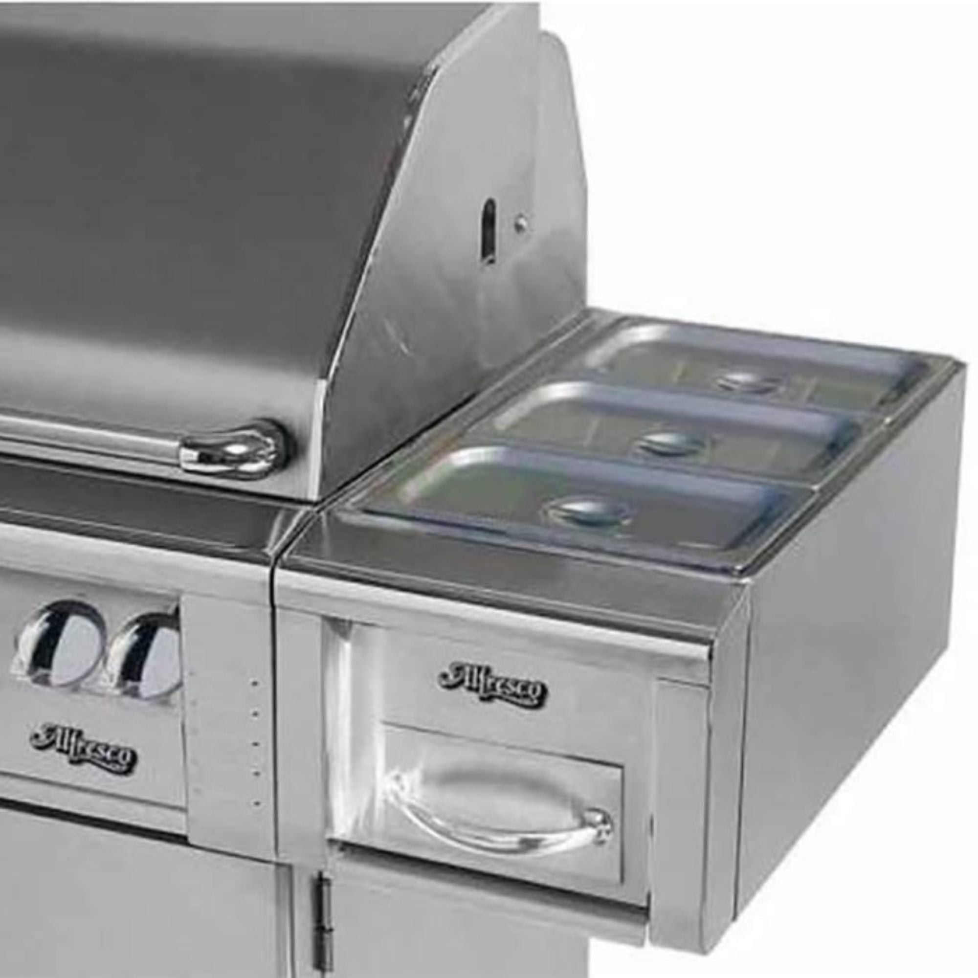 Alfresco 14-Inch Cart Mount Food Warmer and Steam Table