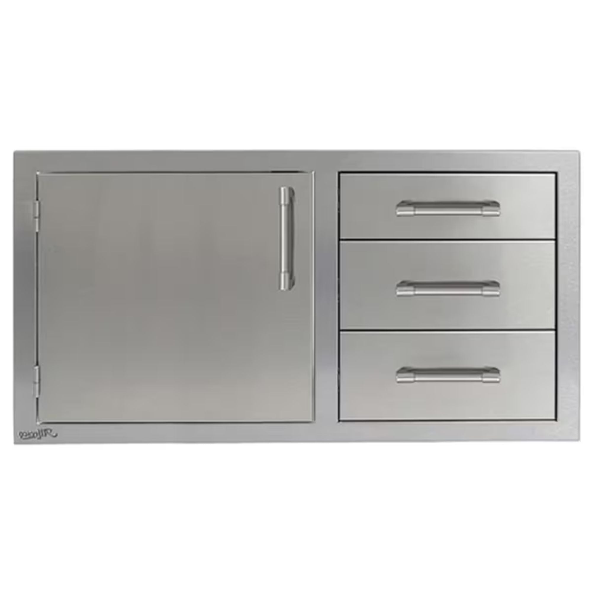 Alfresco 42-Inch Stainless Steel Left-Hinged Door & Triple Drawers Combo