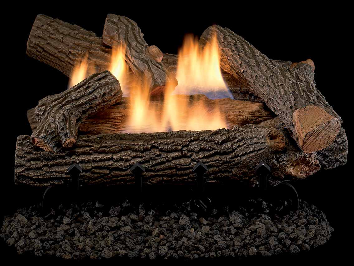 Monessen - Mountain Oak 30" Gas Log Set for Lumonessen Vent-Free Burner | MTNOK-30