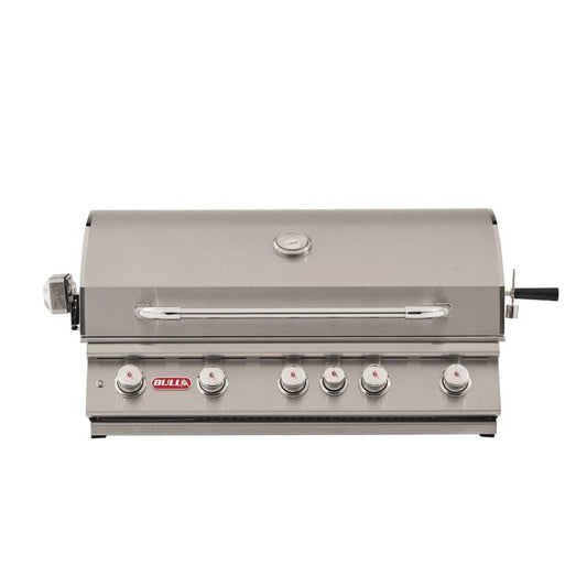 Bull 38-Inch 5-Burner Brahma Built-In Gas Grill with Infrared Backburner & Rotisserie