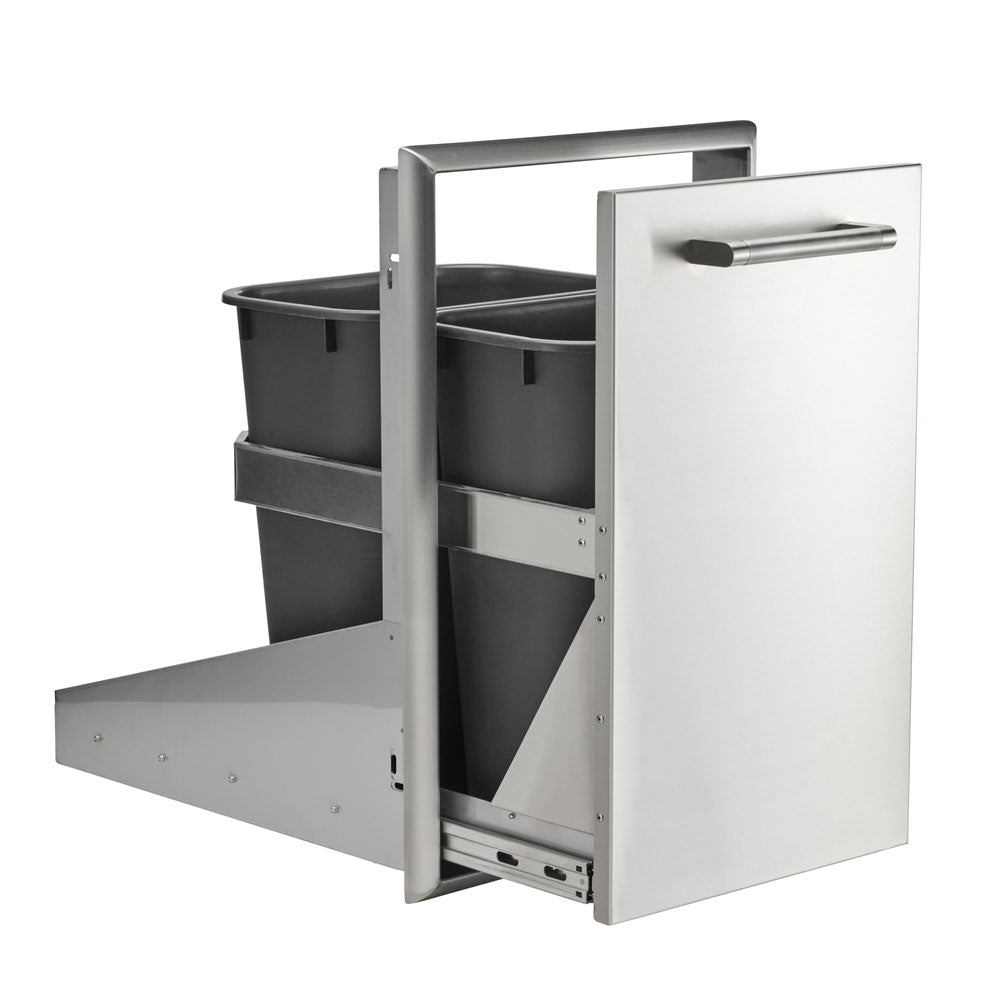 Coyote 18" Front To Back Trash Recycle Combo - C3-FBTRC