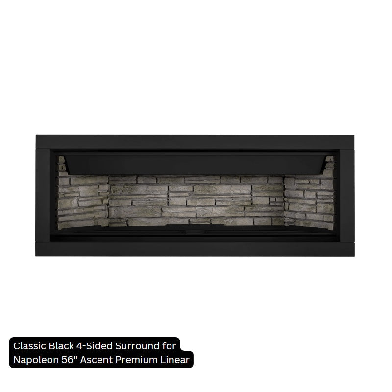 Napoleon Classic Black 4-Sided Surround for Ascent Premium Linear Models