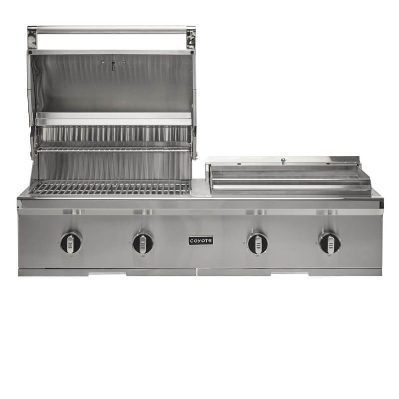 Coyote 50-in Built-In Gas Grill / Flat Top Combo - C3CO50