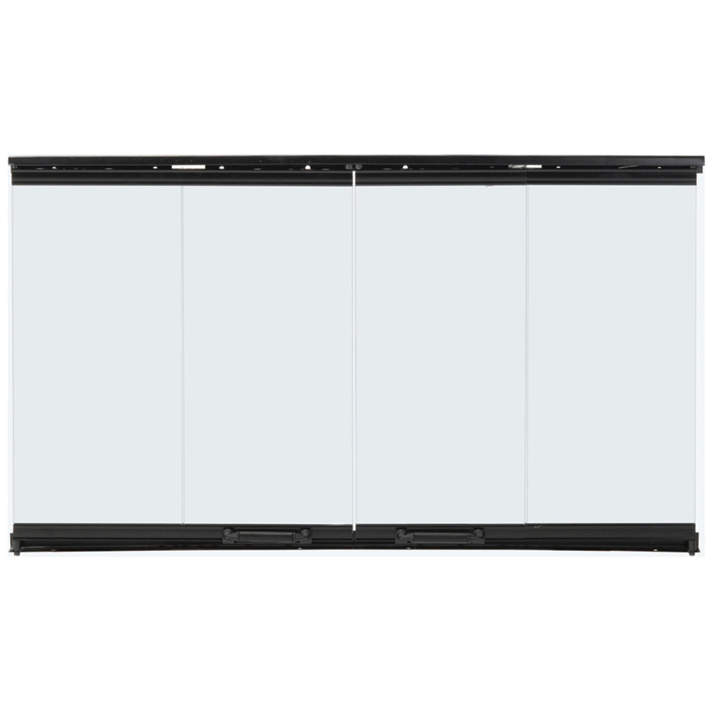 Majestic 42-Inch Original Bi-Fold Glass Doors for Biltmore Series, Black Trim