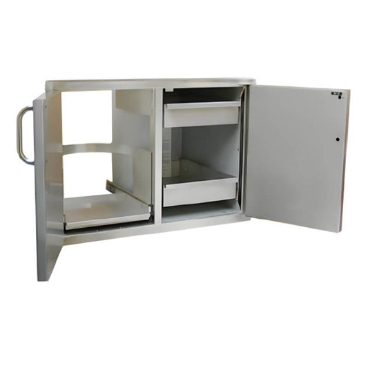 Fire Magic Select 30 Inch Double Door with Drawers & Propane Tank Storage - 33930S-12T