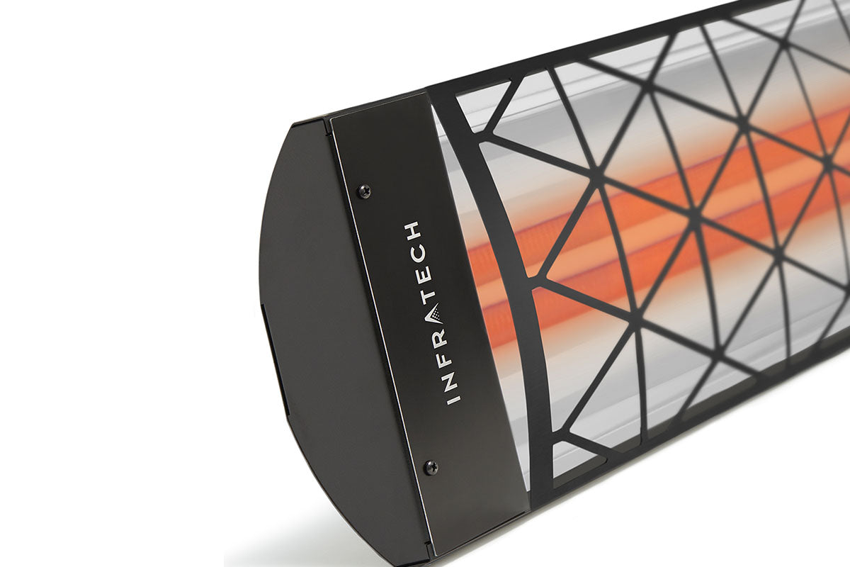 Infratech Motif Contemporary Fascia Kit for Double Element Heater | Black