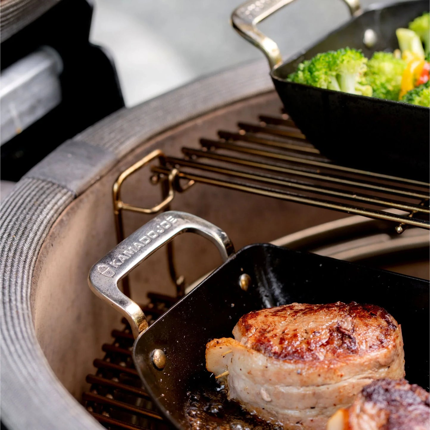 Kamado Joe Karbon Steel™ Half-Moon Pan Set
