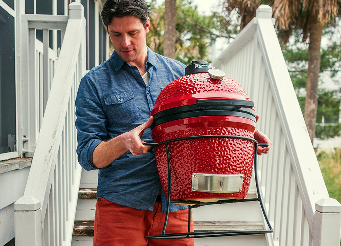 Kamado Joe Jr® with Cast Iron Stand