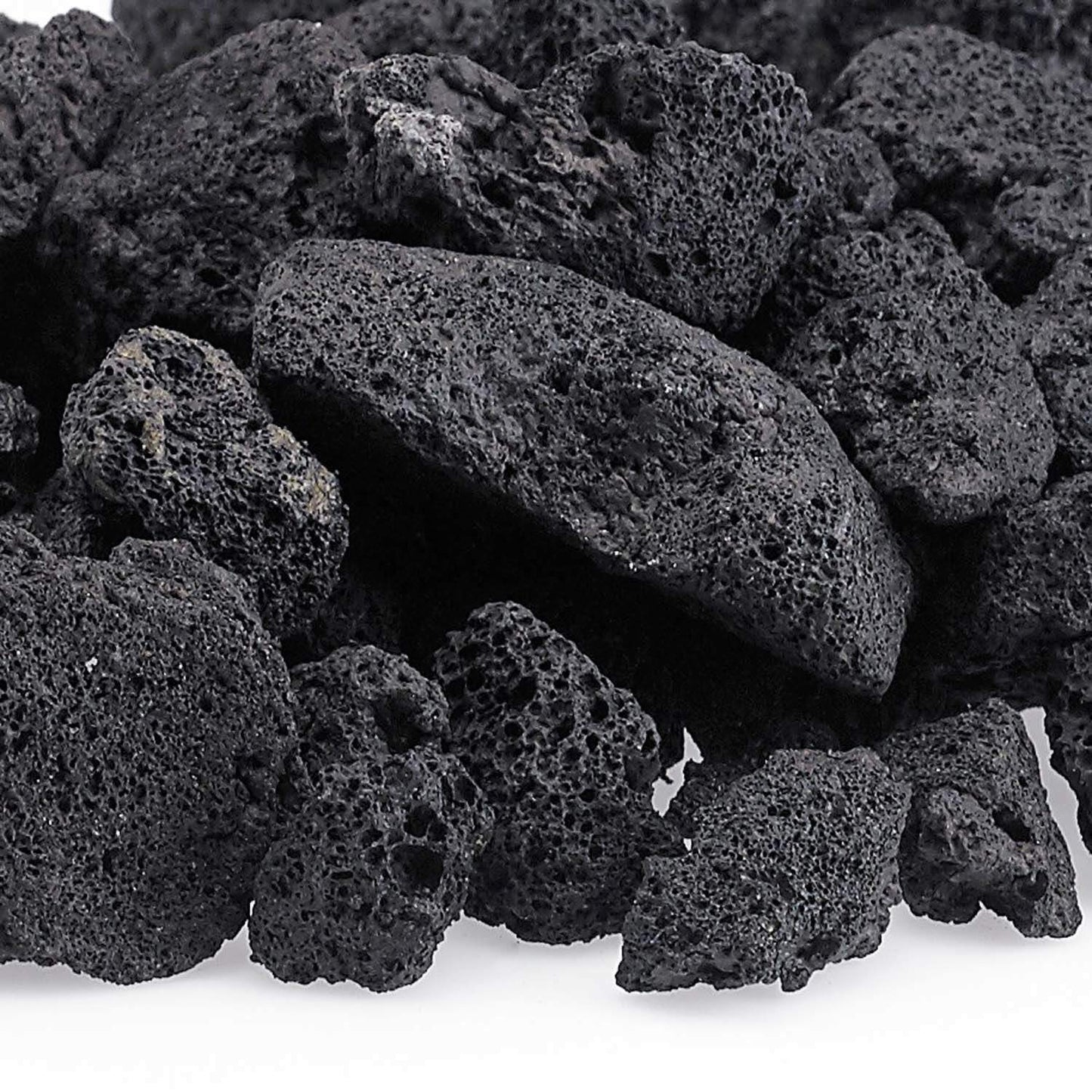 American Fire Glass 10-Pound Black Lava Rock, Medium .5-1 Inch