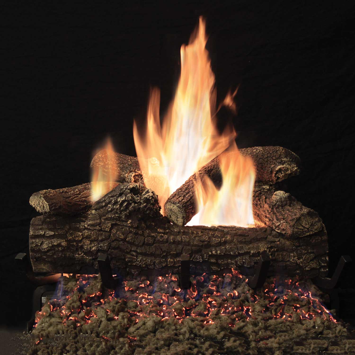 Image showcasing Empire Great Lakes Oak Refractory Complete Fireplace Natural Gas Logs ...