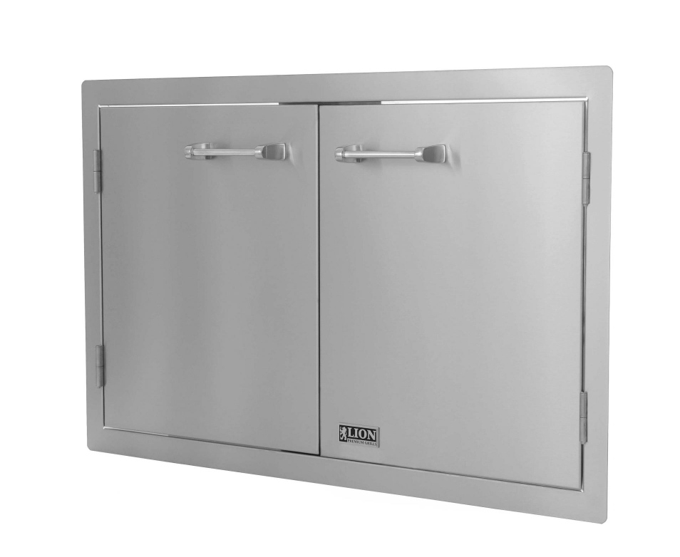 Lion 33-Inch Double Access Door W/ Towel Rack