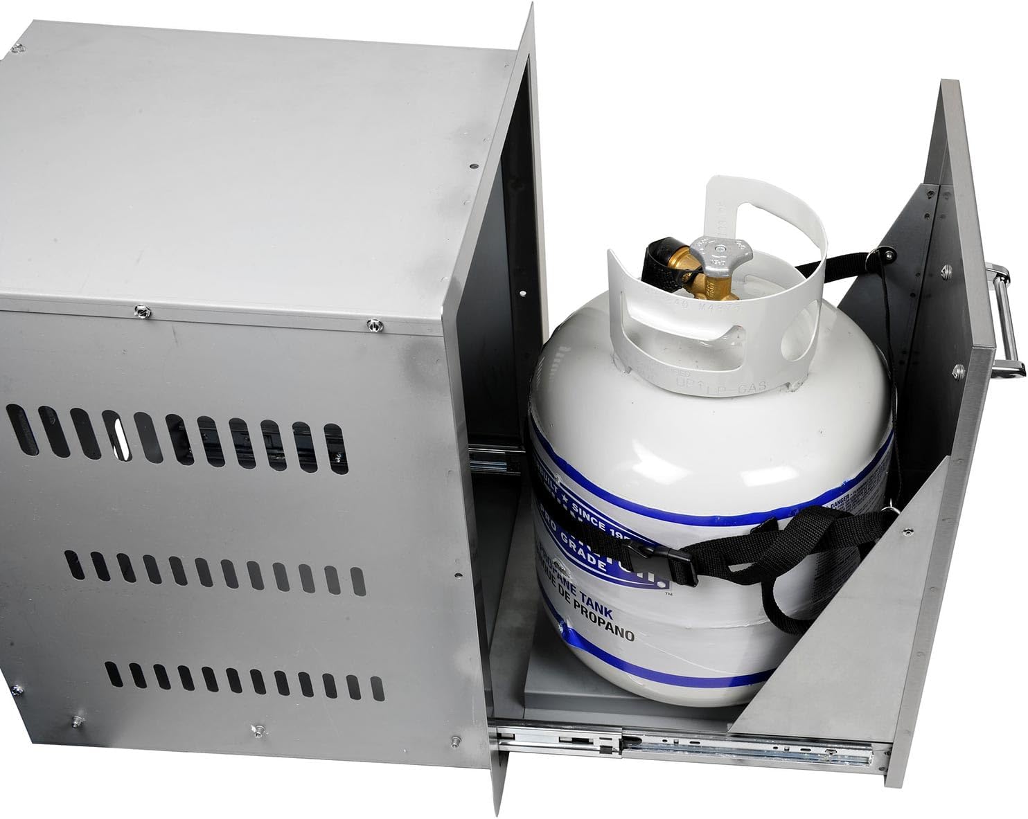 Lion 16-Inch Roll-Out Propane Tank / Trash Bin