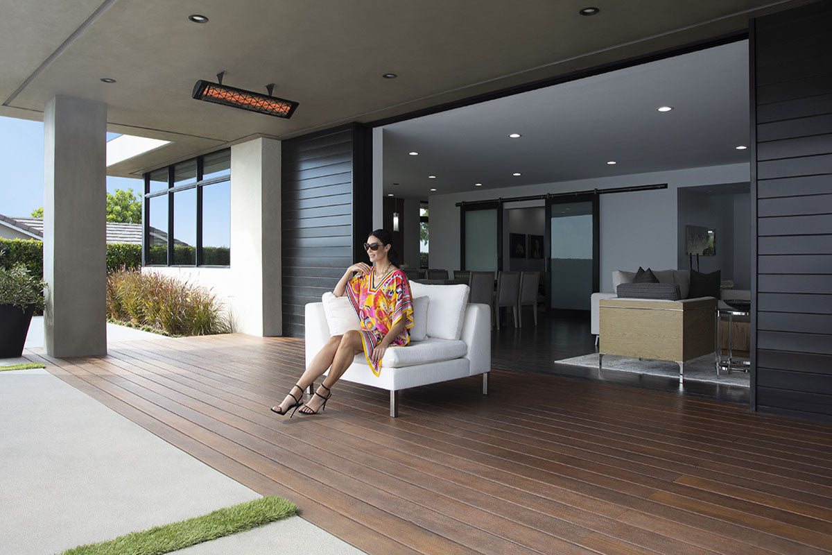 Infratech Motif Contemporary Fascia Kit for Double Element Heater | Black