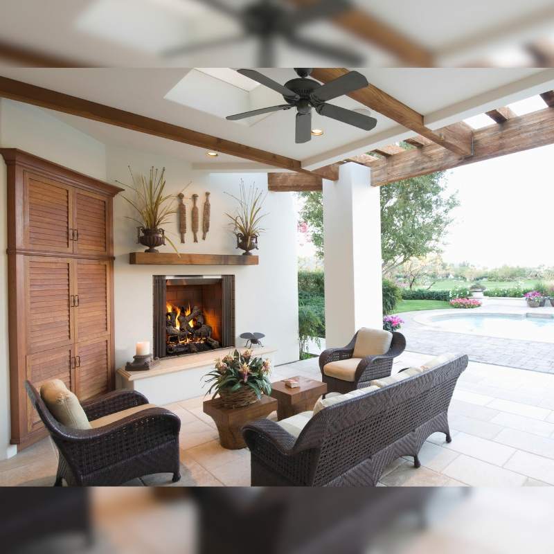 Majestic Castlewood 42-Inch Outdoor Wood Burning Fireplace