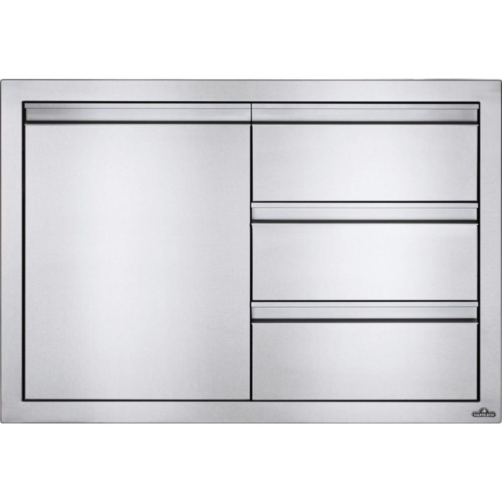Napoleon BI-3624-1D3DR - 36" x 24" Single Door & Triple Drawer Combo