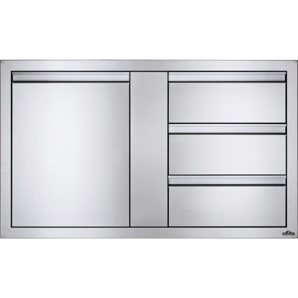 Napoleon BI-4224-1D3DR - 42" x 24" Large Single Door & Triple Drawer Combo