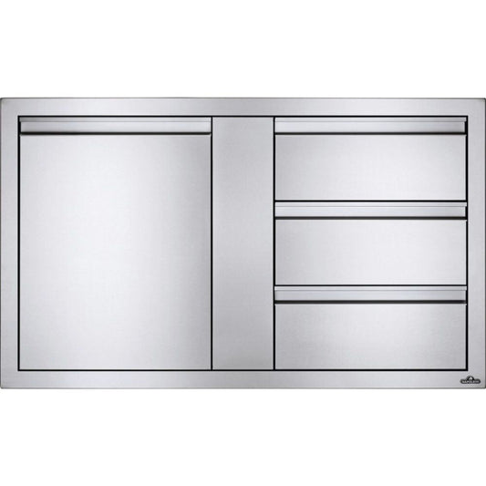 Napoleon BI-4224-1D3DR - 42" x 24" Large Single Door & Triple Drawer Combo