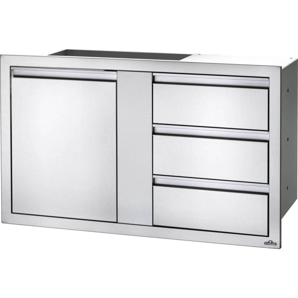 Napoleon BI-4224-1D3DR - 42" x 24" Large Single Door & Triple Drawer Combo