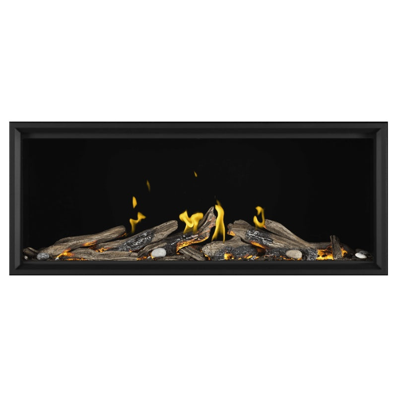 Napoleon Tall Vector with Luminous Logs 62" Direct Vent Linear Gas Fireplace