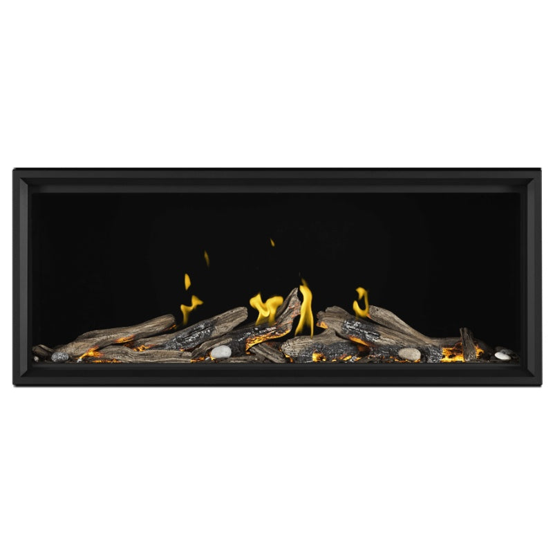 Napoleon Tall Vector with Luminous Logs 62" Direct Vent Linear Gas Fireplace