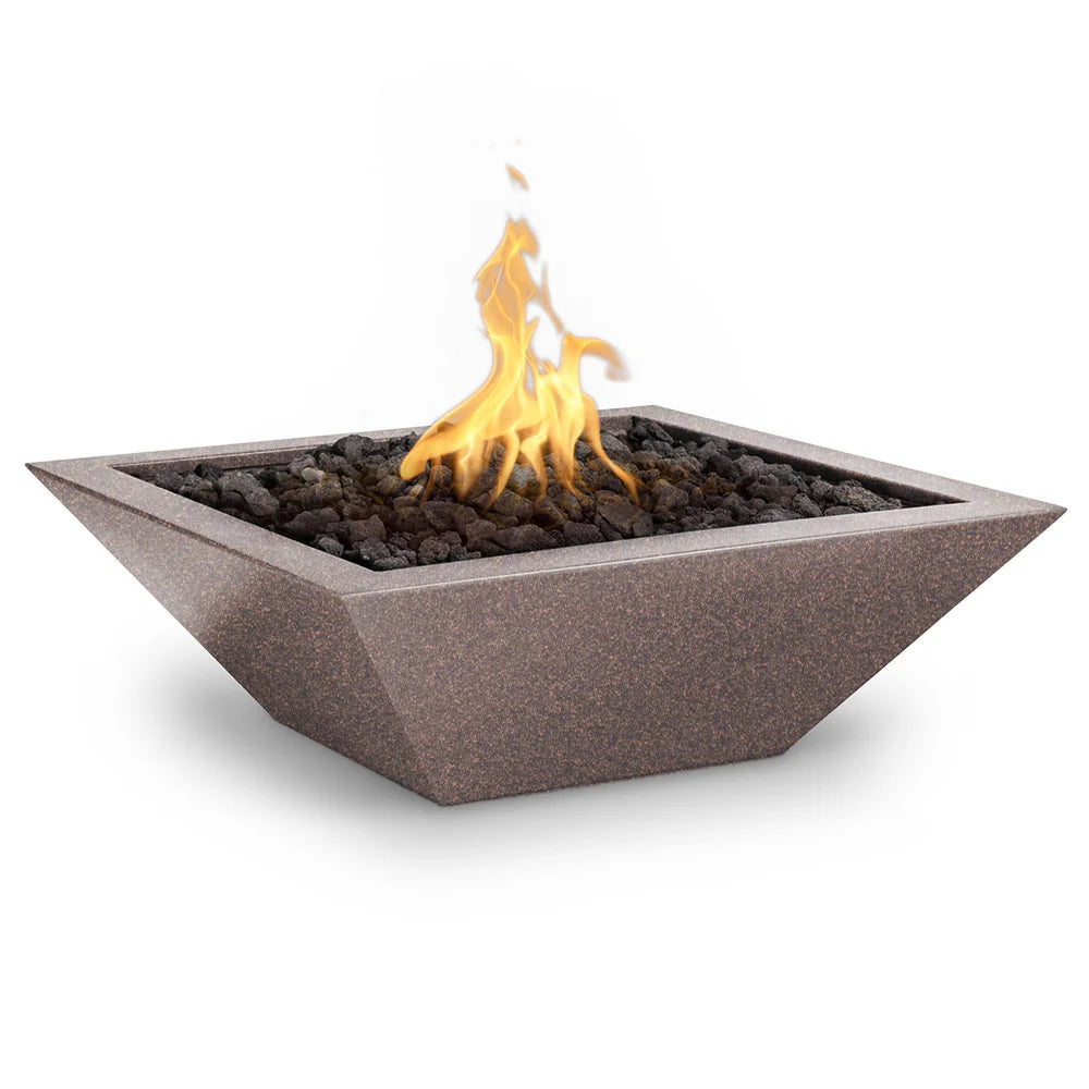Maya 36-Inch Square Powder Coated Fire Bowl