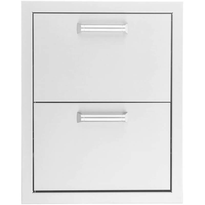 BBQ Generals Elite Series 16-Inch Stainless Steel Double Access Drawer
