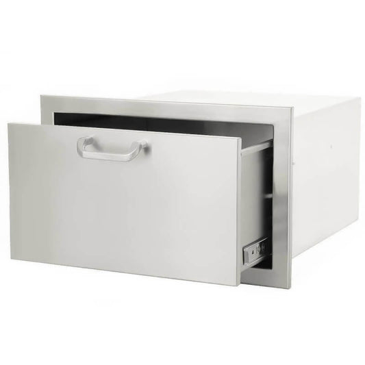BBQ Generals Elite Series 30 X 15-Inch Stainless Steel Single Access Drawer - Traditional