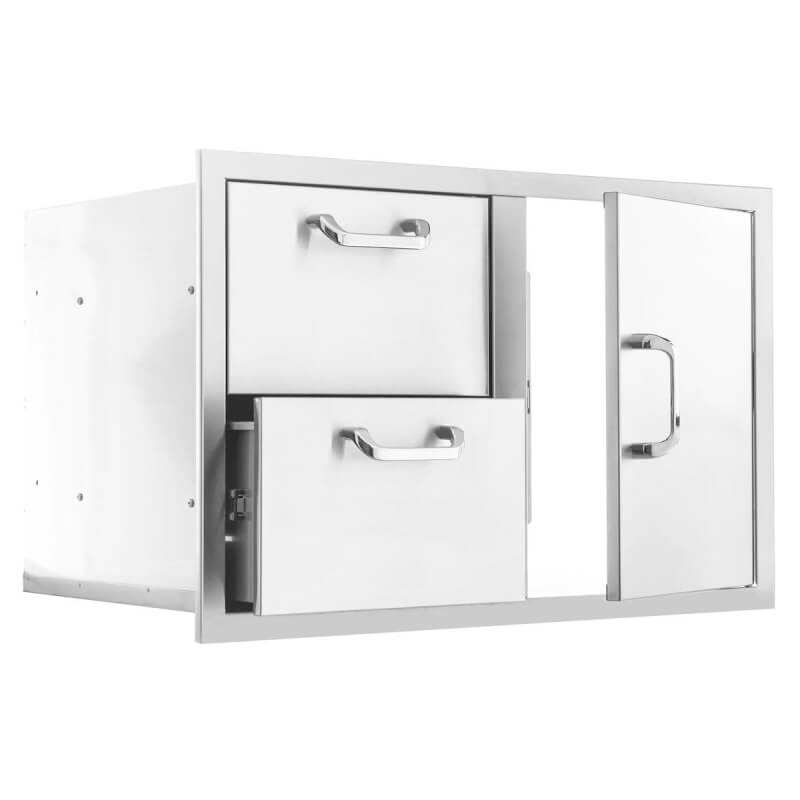 BBQ Generals Elite Series 32-Inch Access Door & Double Drawer Combo - Traditional