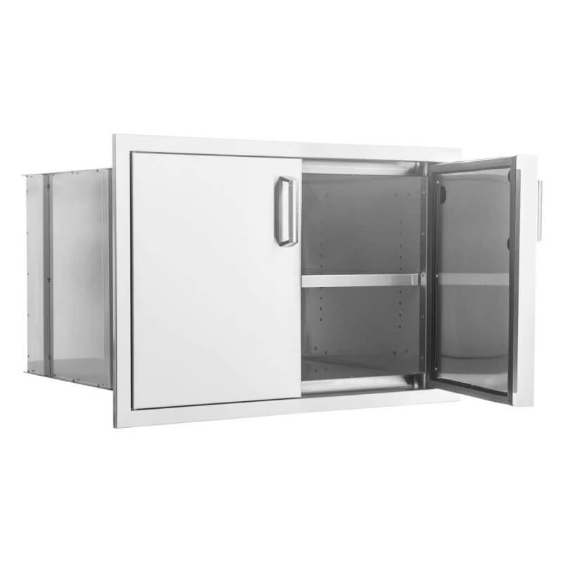 BBQ Generals Elite Series 32-Inch Stainless Steel Sealed Dry Storage Pantry With Shelf