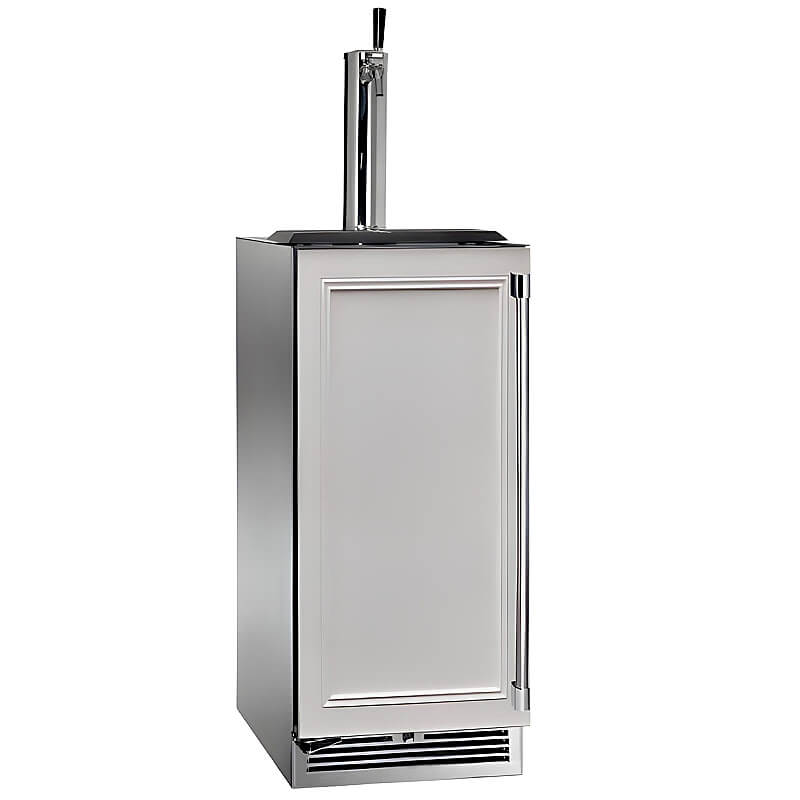 Perlick 15-Inch Signature Series Stainless Steel Panel Ready Outdoor Beverage Dispenser with Lock - HP15TO-4-2