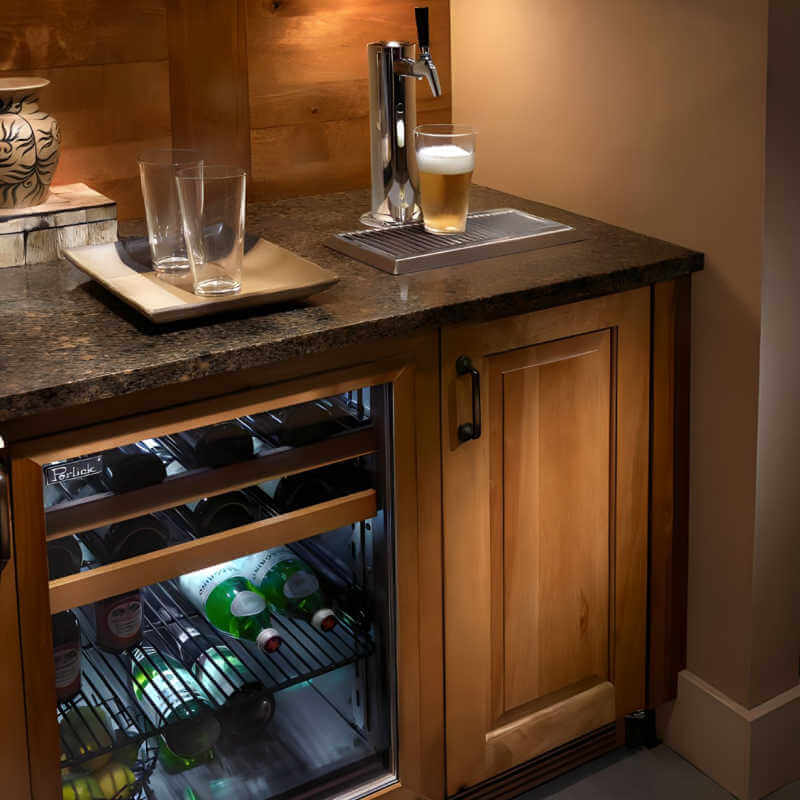 Perlick 15-Inch Signature Series Stainless Steel Panel Ready Outdoor Beverage Dispenser - HP15TO-4-2