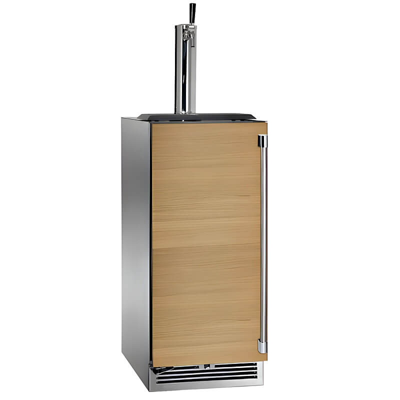 Perlick 15-Inch Signature Series Stainless Steel Panel Ready Outdoor Beverage Dispenser with Lock - HP15TO-4-2