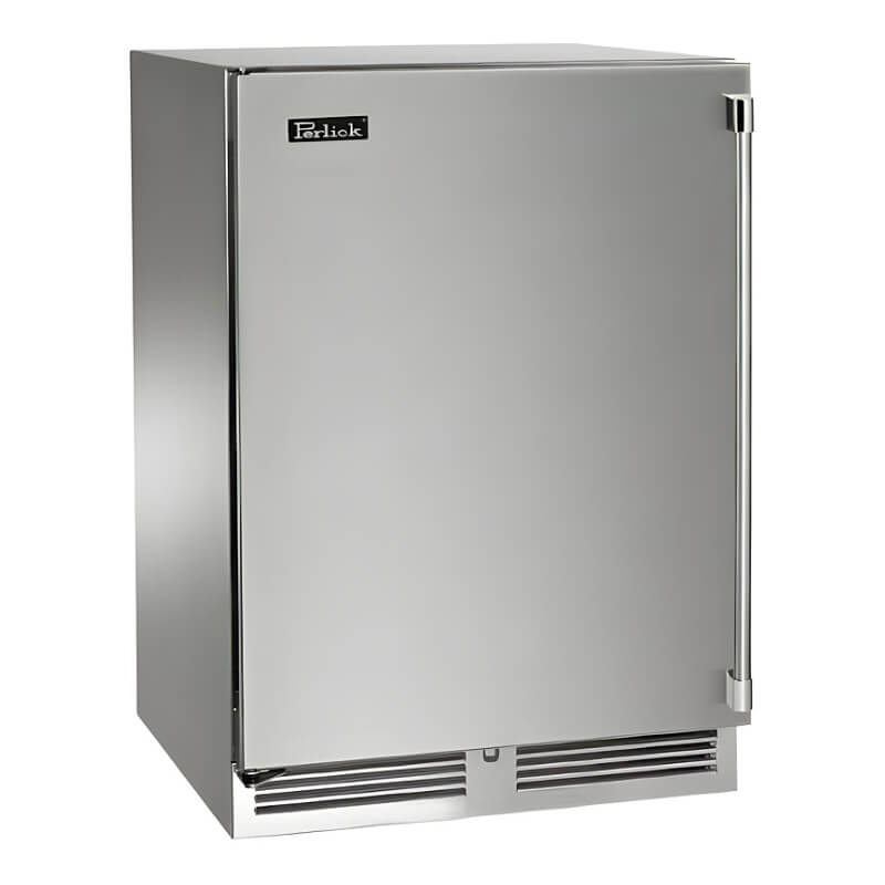 Perlick 24-Inch Signature Series Stainless Steel Outdoor Dual Zone Wine Cooler Reserve with Lock - HP24DO-4-1