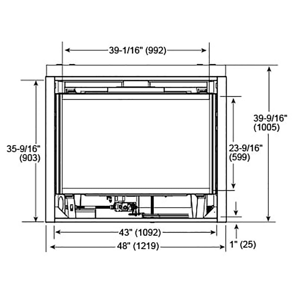 Majestic Quartz 42-Inch Direct Vent Gas Fireplace - QUARTZ42IFT