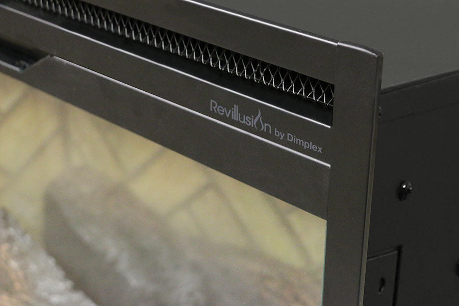 New Dimplex Revillusion 30 inch Built-In Electric Firebox w/ Glass and Plug Kit | Herringbone Brick